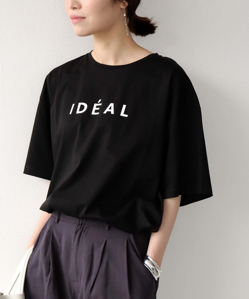 tシャツ IDEALロゴ サイドファスナーTシャツ レディース