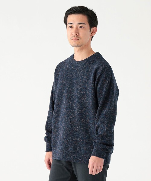 BRIEFING ブラック スウェットクルーネック BRIEFING（ブリーフィング）の「MENS SIDE LINE CREW NECK（スウェット