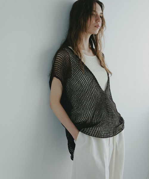 ETRE TOKYO ニット セーター フィッシュネットスリーブレス