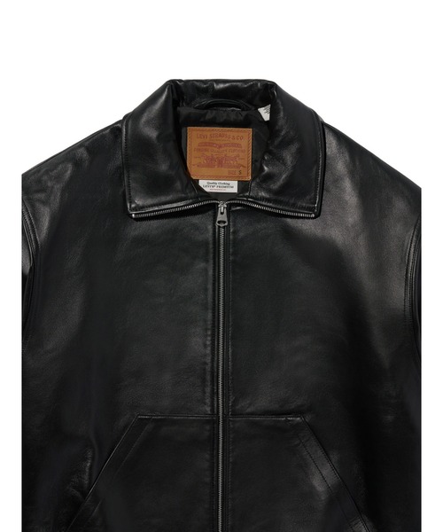 ジャケット・アウター LEVI'S Premium Fullzip Leather Jacket Levi's（リーバイス） ブルゾン アウター PREMIUM BLACK FULLZIP