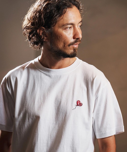wjk reluxe tシャツ mt9881-heart balloon embroidery short sleeve