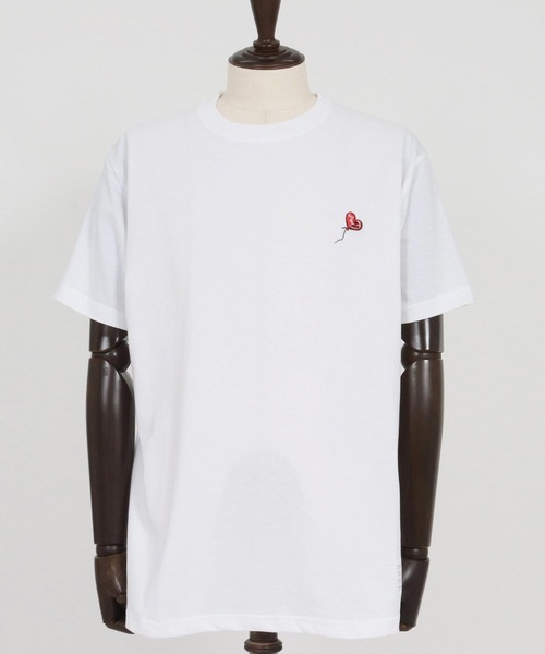 wjk reluxe tシャツ mt9881-heart balloon embroidery short sleeve