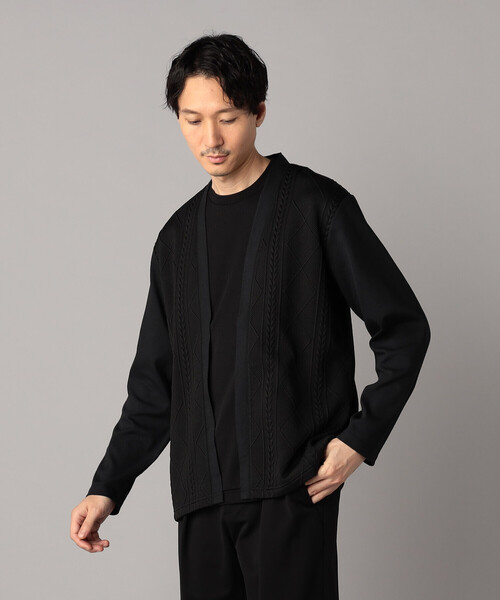 COMME CA MEN（コムサメン） カーディガン ケーブルコンビ ハッピ