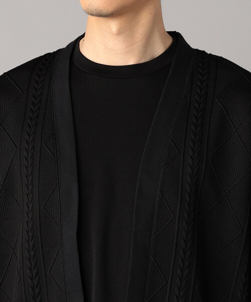 COMME CA MEN（コムサメン） カーディガン ケーブルコンビ ハッピ