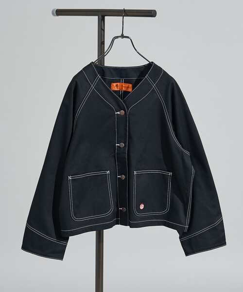 デニムジャケット gジャン RED KAP × FREAK'S STORE/レッドキャップ 別注 ノーカラーVネックジャケット/デニム ツイルジャケッ | FREAK'S STORE | 01