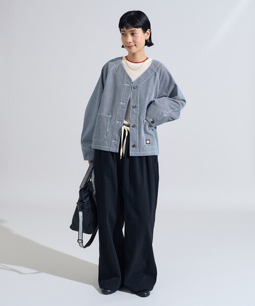 デニムジャケット gジャン RED KAP × FREAK'S STORE/レッドキャップ 別注 ノーカラーVネックジャケット/デニム ツイルジャケッ | FREAK'S STORE | 05