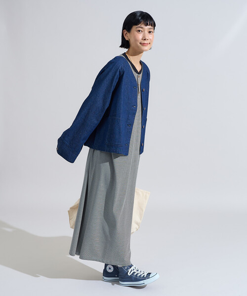 デニムジャケット gジャン RED KAP × FREAK'S STORE/レッドキャップ 別注 ノーカラーVネックジャケット/デニム ツイルジャケッ | FREAK'S STORE | 12