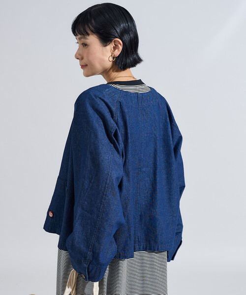 デニムジャケット gジャン RED KAP × FREAK'S STORE/レッドキャップ 別注 ノーカラーVネックジャケット/デニム ツイルジャケッ | FREAK'S STORE | 16
