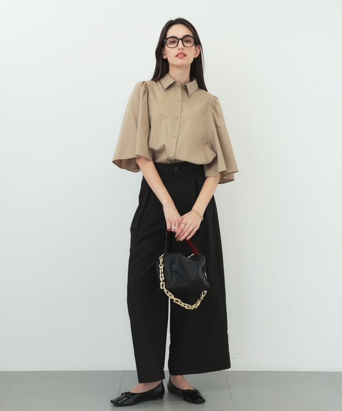 「saloon」 半袖シャツ FREE ベージュ レディース_画像2