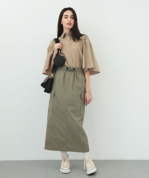 「saloon」 半袖シャツ FREE ベージュ レディース_画像5