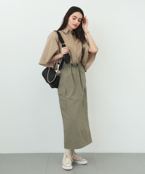 「saloon」 半袖シャツ FREE ベージュ レディース_画像6