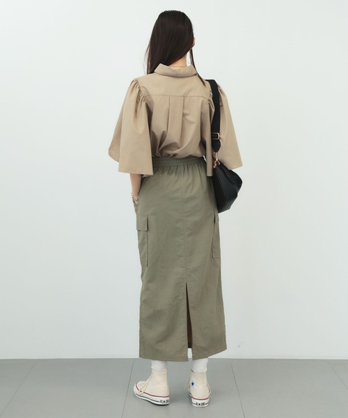 「saloon」 半袖シャツ FREE ベージュ レディース_画像7