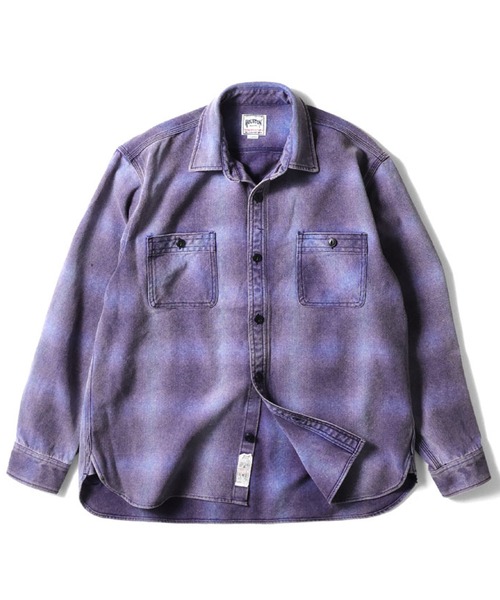 HOUSTON（ヒューストン） シャツ ヴィンテージオンブレチェックシャツ