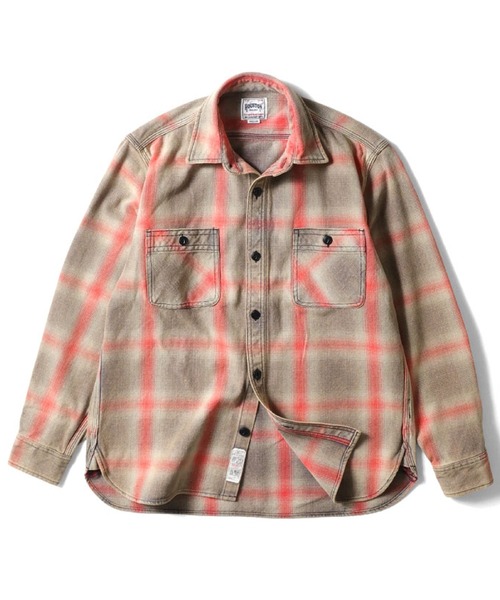 HOUSTON（ヒューストン） シャツ ヴィンテージオンブレチェックシャツ