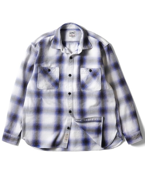 HOUSTON（ヒューストン） シャツ ヴィンテージオンブレチェックシャツ