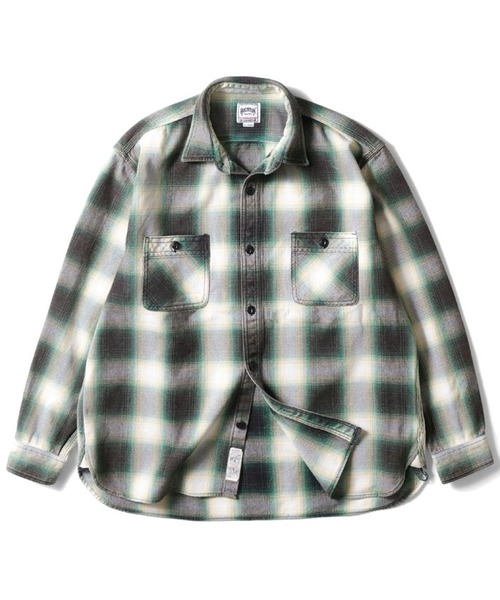 HOUSTON（ヒューストン） シャツ ヴィンテージオンブレチェックシャツ