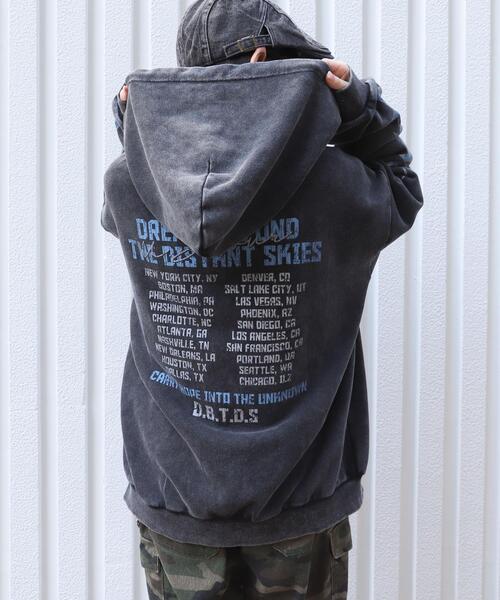 WEGO（ウィゴー） パーカー WEGO/パウダーブリーチグラフィックZIP