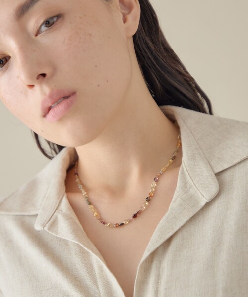 ネックレス 「インナージャーニー」 K10YG マルチストーン ネックレス レディース_6