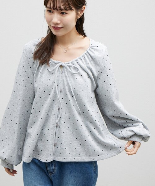 Discoat（ディスコート） tシャツ 「umm.」ギャザーリボンプルオーバー 