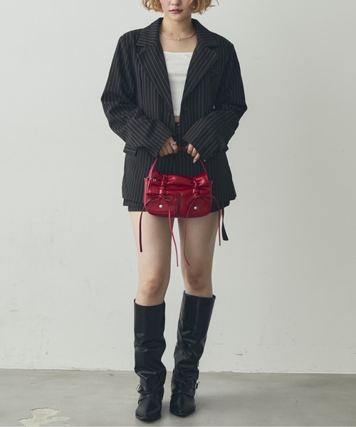 ❇️美品❣️アイボリー ストライプジャケットと パンツ… 3点セット セットアップ ストライプジャケットセットアップ レディース