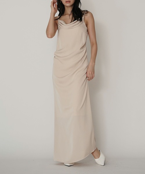 KINO THE KEI ワンピース カウルネック ドレープ キャミ ワンピース