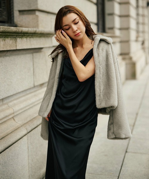 KINOTHEKEI ワンピース KINO THE KEI ワンピース カウルネック ドレープ キャミ ワンピース