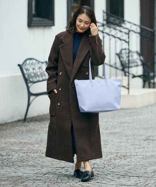 LACOSTE イタリア製 最高級 ダブルブレストコート チェスターコート LACOSTE（ラコステ） コート チェスターコート ダブルブレストバージン