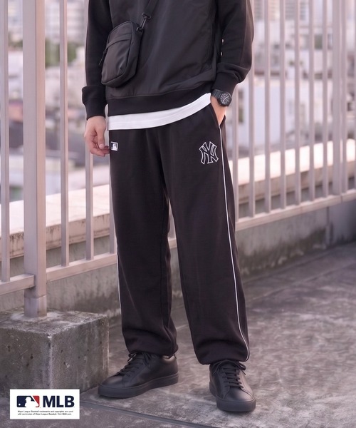 【GWセール】MLB アスレチックス　実使用ジャージ MLB スウェットパンツ ジャージ MLB Retro Line Wide Sweatpants/MLB