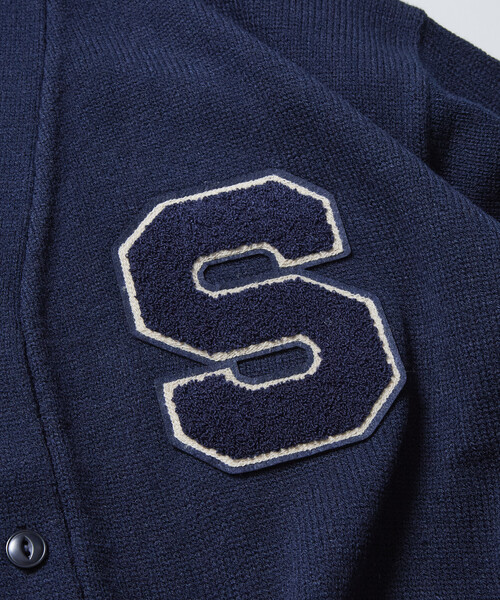 カーディガン 限定展開 リラックスフィット レタード ニットカーディガン / 刺繍ワッペン メンズ | FREAK'S STORE | 07