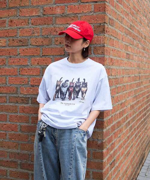 「FFEIN」 半袖Tシャツ MEDIUM アッシュグレー メンズ_画像5