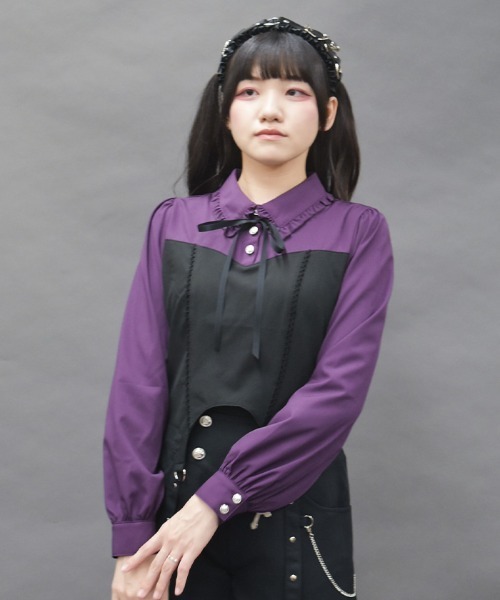NIBBLE POISON（ニブルポイズン） ブラウス シャツ ガータービスチェ