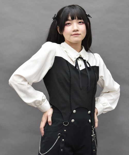 NIBBLE POISON（ニブルポイズン） ブラウス シャツ ガータービスチェ