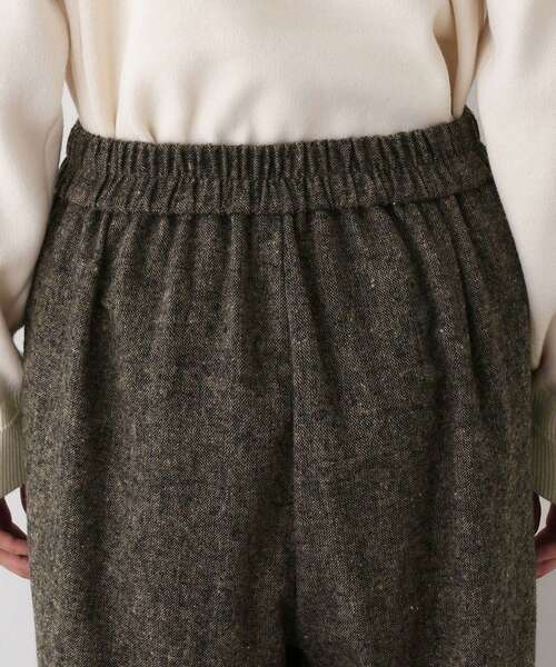 Dessin（デッサン） パンツ 「洗える/後ろゴム」ツイードワイドパンツ