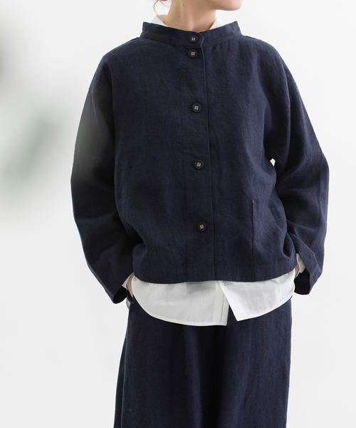 nop de nod（ノップドゥノッド） ブラウス シャツ リネンビエラ起毛