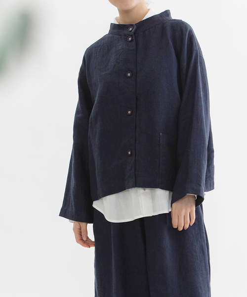 nop de nod（ノップドゥノッド） ブラウス シャツ リネンビエラ起毛