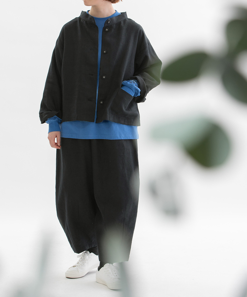 nop de nod（ノップドゥノッド） ブラウス シャツ リネンビエラ起毛