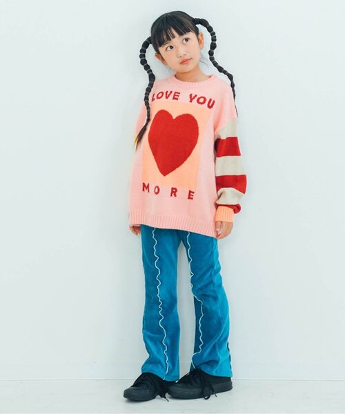 パンツ 「ジュニア対応」配色メロウストレッチニットコールパンツ キッズ 子供服 男の子 女の子 | p.premier | 20