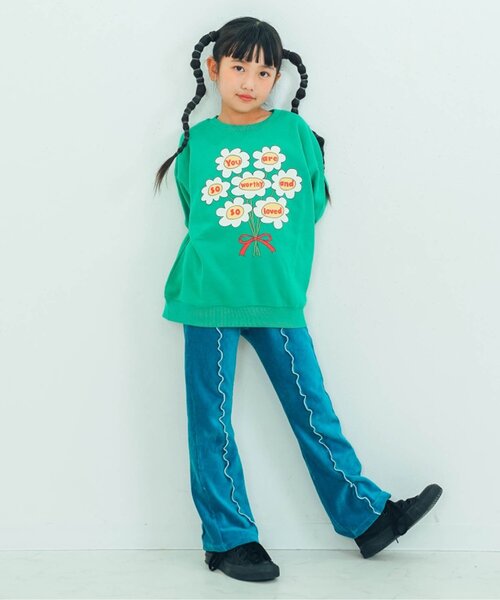 パンツ 「ジュニア対応」配色メロウストレッチニットコールパンツ キッズ 子供服 男の子 女の子 | p.premier | 21