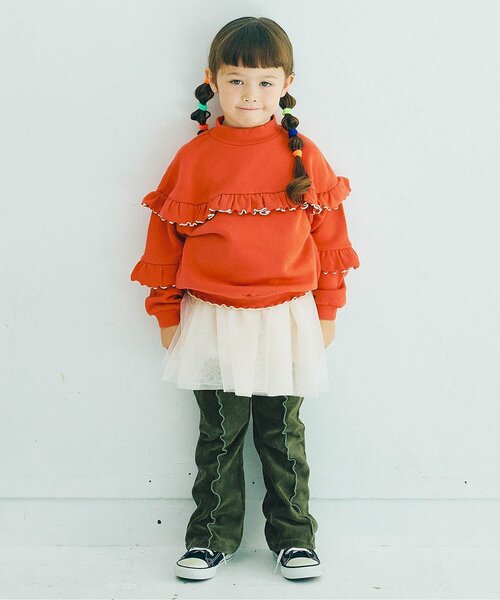 パンツ 「ジュニア対応」配色メロウストレッチニットコールパンツ キッズ 子供服 男の子 女の子 | p.premier | 23