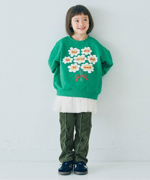 パンツ 「ジュニア対応」配色メロウストレッチニットコールパンツ キッズ 子供服 男の子 女の子 | p.premier | 15