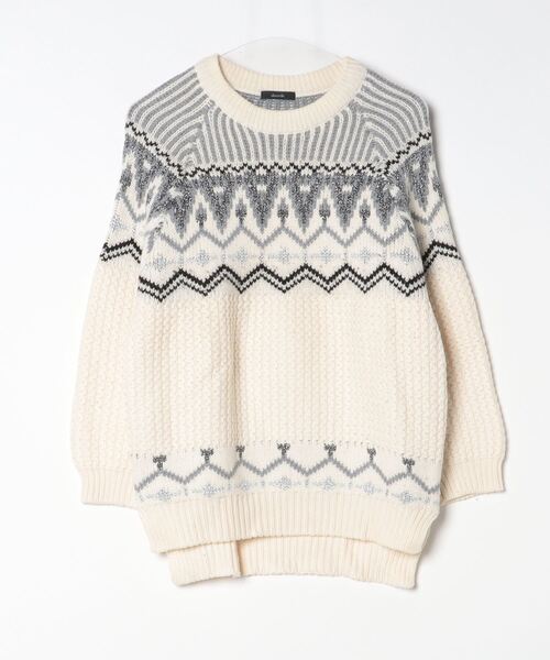 allureville アルアバイル トップス 2 ホワイト レディース allureville（アルアバイル） 長袖ニット 2 ホワイト レディース