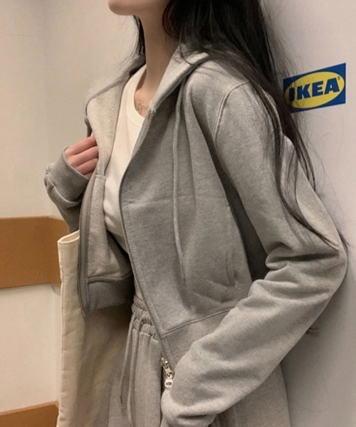 FAVORITO セットアップ ショートパーカーワイドパンツセットアップ