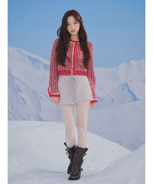 【新品タグ付】LILY BROWN ツイードジャケット Lily Brown （リリーブラウン)ツイードジャケット 25秋冬【LWFJ254055