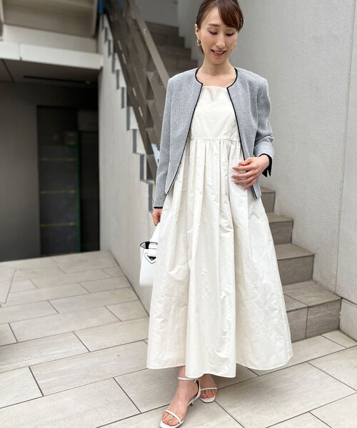 NOLLEY'S（ノーリーズ） ノーカラージャケット 36 グレー系その他