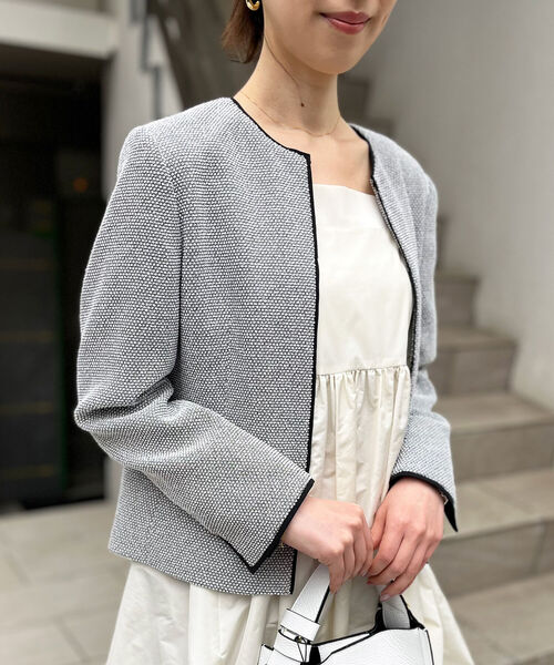 NOLLEY'S（ノーリーズ） ノーカラージャケット 36 グレー系その他