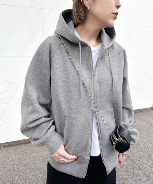 A.P. STUDIO ジップ パーカー AP STUDIO ジップアップパーカー - グレー レディース : ZOZOTOWN