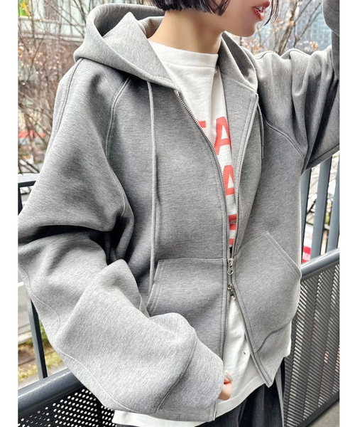 AP STUDIO ジップアップパーカー - グレー レディース : ZOZOTOWN