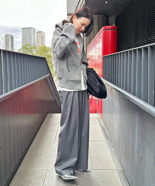 AP STUDIO ジップアップパーカー - グレー レディース : ZOZOTOWN