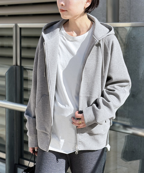 AP STUDIO ジップアップパーカー - グレー レディース : ZOZOTOWN