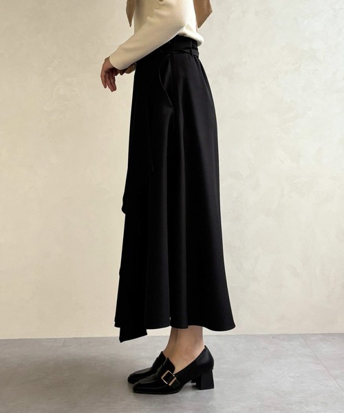 31 Sons de mode スカート 2025秋冬新作 ベルト付きアシメフレア